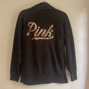 PINK Sequin Pullover Hoodie